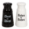 Asche Zu Asche Salz & Pfeffer Set -Halloween Lieferungen ashes to ashes salz und pffer set ashes to ashes salt and pepper shaker halloween homeware gothic homeware 53763 01