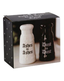 Asche Zu Asche Salz & Pfeffer Set -Halloween Lieferungen ashes to ashes salz und pffer set ashes to ashes salt and pepper shaker halloween homeware gothic homeware 53763 03