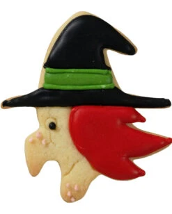 Plätzchenform Hexengesicht 8cm -Halloween Lieferungen austechform halloween hexe plaetzchenform mit halloween motiv weihnachtsplaetzchen form fuer hexen fans 28564 3