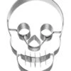 Plätzchenform Totenschädel 7cm -Halloween Lieferungen austechform halloween totenkopf plaetzchenform mit halloween motiv weihnachtsplaetzchen form fuer gothic fans 28568