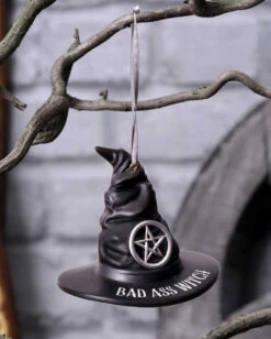 Bad Ass Witch Hängedeko Ornament 9cm -Halloween Lieferungen bad ass witch haenge ornament bad ass witch hanging ornament hexendeko 53382 06