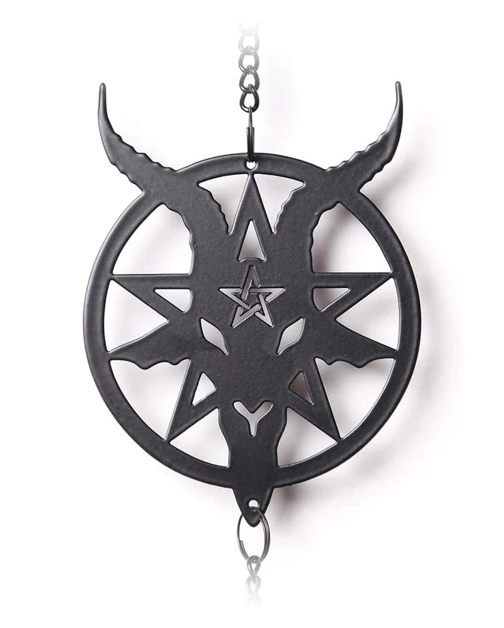 Baphomet Metall Windspiel Hängedeko 4 Baphomet Metall Windspiel Hängedeko – Bild 2