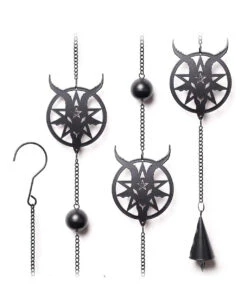 Baphomet Metall Windspiel Hängedeko 7 Baphomet Metall Windspiel Hängedeko -Halloween Lieferungen baphomet metall windspiel halloween und gothic haengedeko alchemy england baphomet wind chime 52746