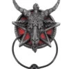 Baphomet Türklopfer -Halloween Lieferungen baphomet tuerklopfer baphomet door knocker gothic deko 39218 01
