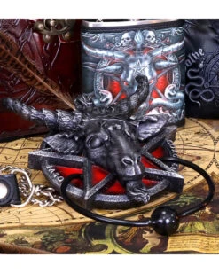 Baphomet Türklopfer -Halloween Lieferungen baphomet tuerklopfer baphomet door knocker gothic deko 39218 03