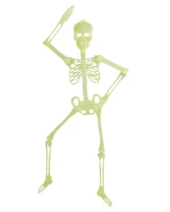 Skelett 90cm UV-Neongelb -Halloween Lieferungen bewegliches uv neon skelett 90cm posable uv neon skeleton halloween deko 52013 02
