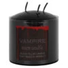 Schwarze Stumpenkerze Mit Vampir Blut 7,5cm -Halloween Lieferungen blutende schwarze vampir stumpenkerze black vampire pillar candle with blood tears 50663 01