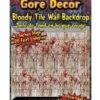 Blutige Kacheln Wandfolie 1 Blutige Kacheln Wandfolie -Halloween Lieferungen blutige fliesen wandfolie blutige kacheln wandfolie bloody tile wall backdrop 39444 01