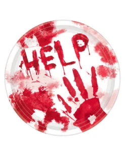 Blutige Halloween Pappteller Help 10 St.