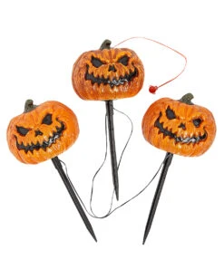 Böse Kürbis Gehweg Lichter Mit Licht Und Sound -Halloween Lieferungen boese kuerbis gehweg lichter jackolantern pathway markers halloween und horror deko 37579