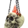 Totenkopf LED Flammenschale 1 Totenkopf LED Flammenschale -Halloween Lieferungen brennende totenschaedel laterne schaedellaterne mit licht und bewegungseffekt skull with flame 37865 01