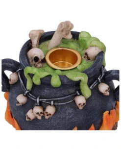 Blubbernder Hexenkessel Räucherkegel & Kerzenhalter -Halloween Lieferungen bubbling brew hexenkessel kerzen und raeucherkegel halter halloween und hexendeko 51650 2