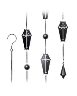 Sarg Mit Kreuz Metall Windspiel Hängedeko 7 Sarg Mit Kreuz Metall Windspiel Hängedeko -Halloween Lieferungen coffin cross metall windspiel halloween und gothic wohnungsdeko und homeware coffin cross wind chime alchemy england 52749