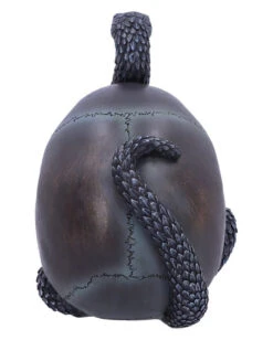 Schuppige Schlange In Totenkopf 19cm -Halloween Lieferungen das schicksal der schlange gothic schaedel 19cm serpentine fate gothic snake skull gothic deko totenkopf 53993 3