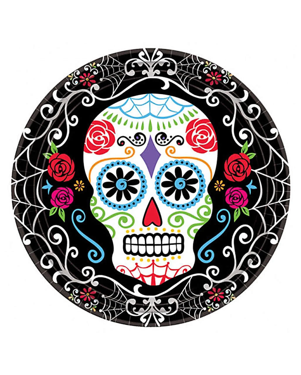 Sugar Skull Pappteller 10 St. 3 Sugar Skull Pappteller 10 St.