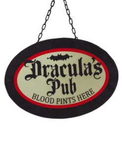 Draculas Pub Wanddeko Mit LEDs 47cm