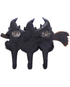 3 Kätzchen Mit Hexenhut Als Schlüsselbrett -Halloween Lieferungen drei hexen kaetzchen als schluesselbrett witches helpers key hanger halloween wohnaccessoire 52694 05