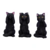 Drei Weise Schwarze Katzen -Halloween Lieferungen drei weise schwarze katzen three wise felines cat figures 39524 01