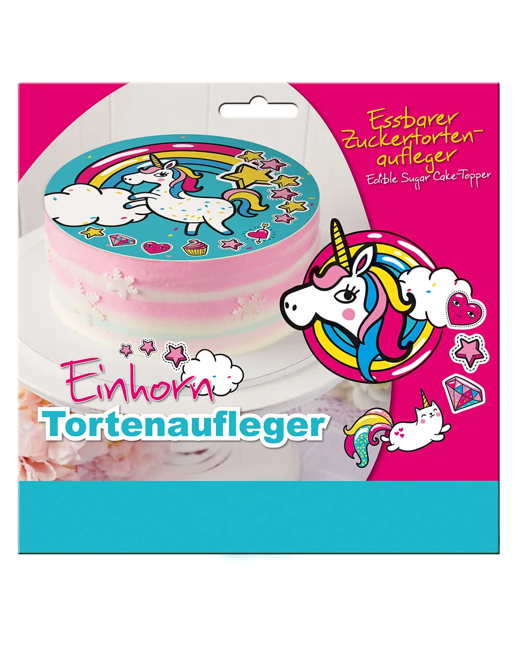 Einhorn Kuchenaufleger 3 Einhorn Kuchenaufleger