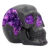 Geode Totenschädel Mit Violettem Gothic Glitter -Halloween Lieferungen geode totenkopf mit violetten gothic glitzer geode skull with purple gothic glitter 39526 01