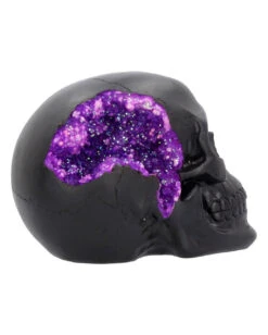 Geode Totenschädel Mit Violettem Gothic Glitter -Halloween Lieferungen geode totenkopf mit violetten gothic glitzer geode skull with purple gothic glitter 39526 06
