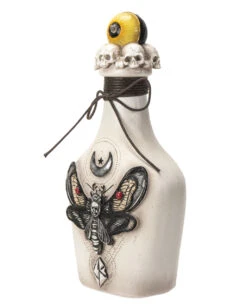 Giftflasche Mit Totenkopf Motte & Auge 25cm -Halloween Lieferungen giftflasche mit totenkopf schwaermer und augapfel poision bottle with skull moth and eyeball 54747 05