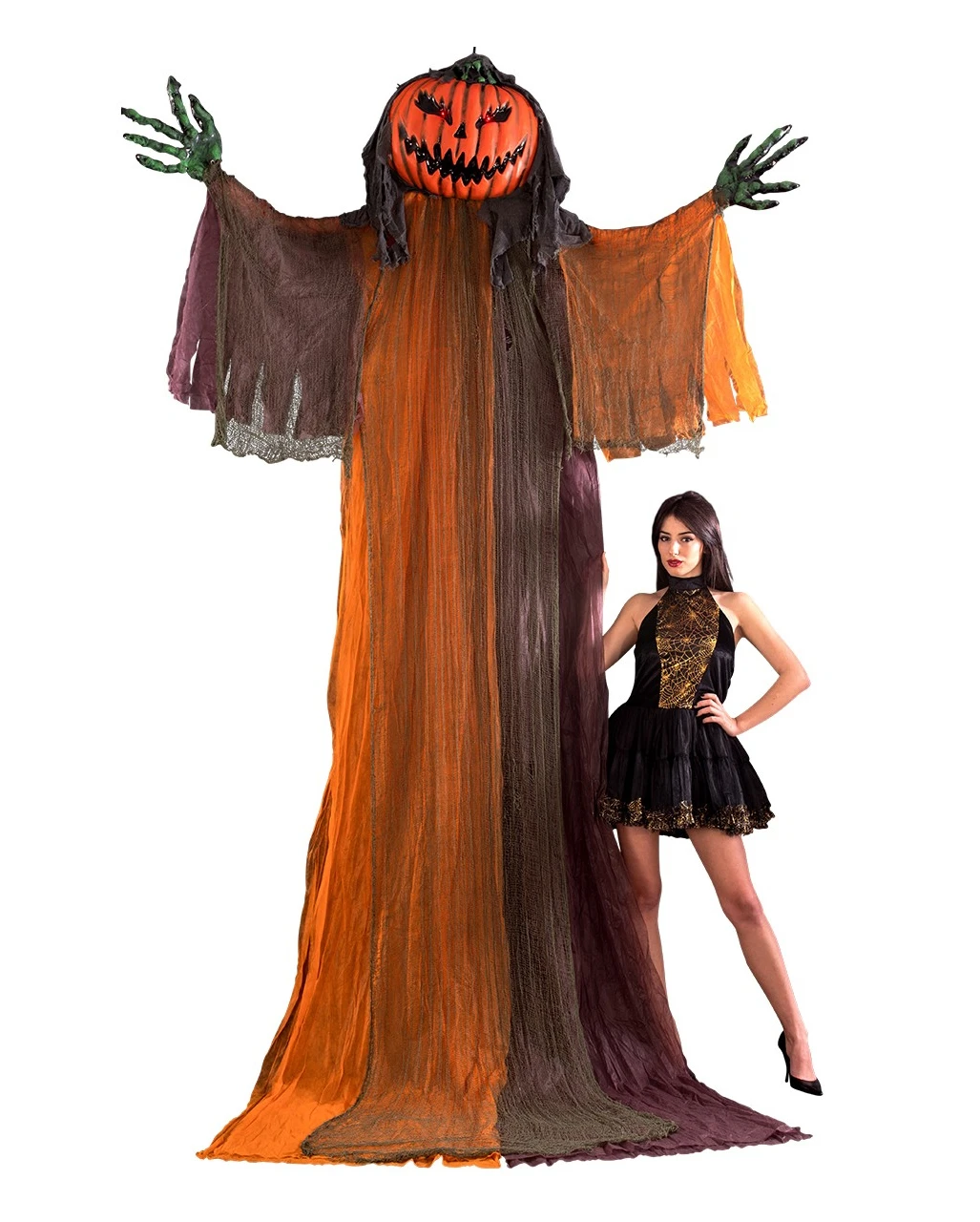 Gigantische Kürbis Hängedeko Mit LED 360cm 3 Gigantische Kürbis Hängedeko Mit LED 360cm