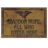 Vintage Abandon Hope Schild 43x11cm -Halloween Lieferungen gothic abandon hope schild vntage abandon hope schild antique ghothic abandon hope sign 52038 01