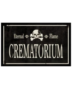 Vintage Gothic Crematorium Schild 43x11cm