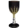 Skeletthand Weinglas Schwarz 1 Skeletthand Weinglas Schwarz -Halloween Lieferungen gothic weinglas mit skeletthand und totenkoepfen schwarz gold gothic wineglass with skeleton hand und skulls black and gold
