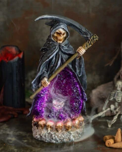 Sensenmann Backflow Räucherkegel Halter Mit LED -Halloween Lieferungen grim reaper backflow raeucherkegel halter mit licht grim reaper backflow incense burner with light 50660 04