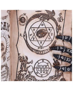 Hellseher Zauberbuch Deko 25,8cm 14 Hellseher Zauberbuch Deko 25,8cm -Halloween Lieferungen grimoire hexenbuch deko psychic compendium deco halloween tischdekoration 51062 06