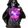 Beleuchteter Sensenmann Mit Kugel 60cm -Halloween Lieferungen grosser grim reaper mit leuchtkugel 60cm electric grim reaper with static lighted magic ball halloween deko 52530