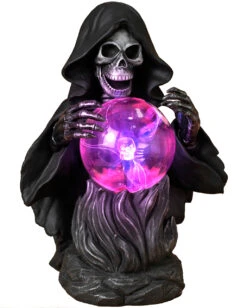 Beleuchteter Sensenmann Mit Kugel 60cm