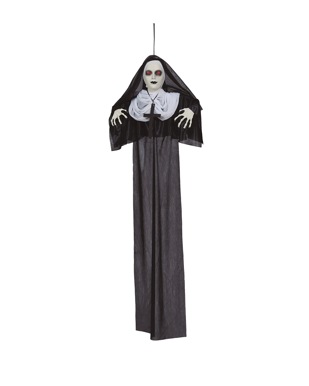 Zombie Nonne Hängefigur Leuchtaugen 3 Zombie Nonne Hängefigur Leuchtaugen