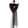 Schwarze Hängende Hexe Mit Totenschädel 53cm -Halloween Lieferungen haengende hexe mit totenkopf schwarz black hanging ghost stream dress halloween haenge deko 53800