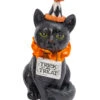 Halloween Clown Katze Mit Süßes Oder Saures Schild 15cm -Halloween Lieferungen halloween clowns katze mit trick or treat schild 15cm halloween clown cat with trick or treat sign katzen figur halloween 54263