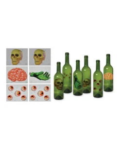 Halloween Flaschen Aufkleber 6 St. -Halloween Lieferungen halloween flaschen etiketten halloween flaschen aufkleber halloween bottle labels 39323 03