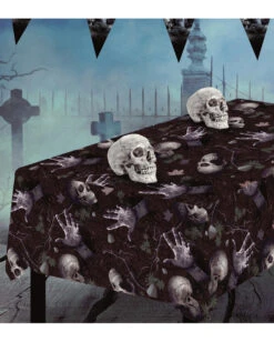 Tischdecke Halloween Friedhof -Halloween Lieferungen halloween friedhof tischdecke halloween graveyard tablecloth totenkopf tischdecke leichenteile halloween deko 53181 3