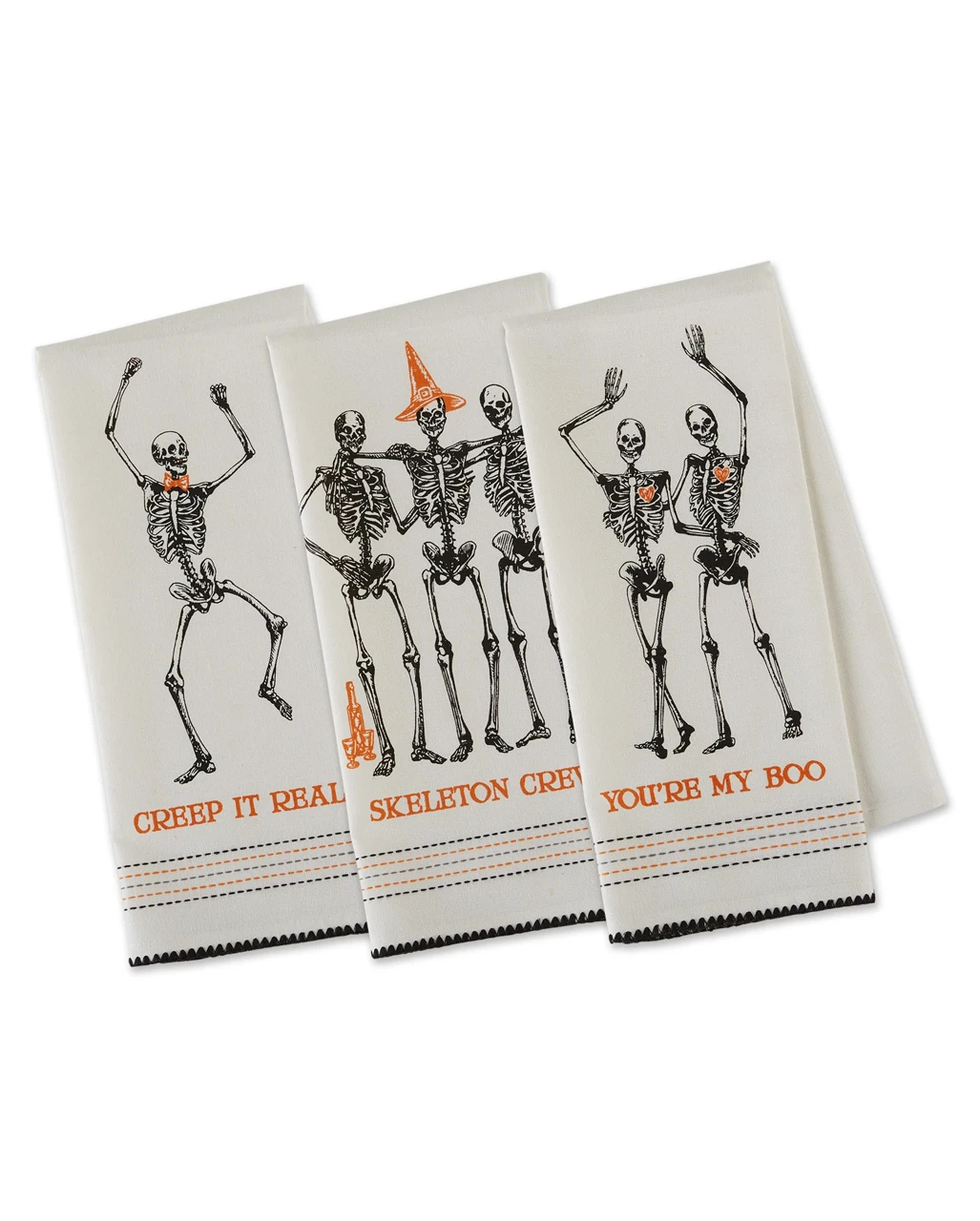 Creepy Skelette Halloween Geschirrtuch 3 Creepy Skelette Halloween Geschirrtuch