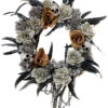 Gothic Halloween Türkranz 40cm -Halloween Lieferungen halloween gothic tuerkranz totenkopf tuerkranz gothic halloween wreath 52619 01