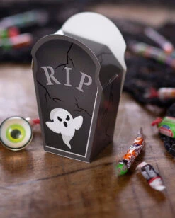 Halloween Grabstein Geschenkschachtel 12 St. -Halloween Lieferungen halloween grabstein geschenkbox halloween headstone gift box halloween tischdekoration 53666 02