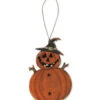 Holz Ornament Halloween Kürbis 8cm -Halloween Lieferungen halloween holz ornament kuerbis 8cm weihnachtskugel halloween fan christbaumschmuck halloween 54290