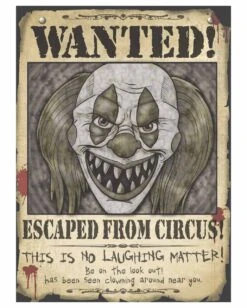 Horror-Clown Wanted Poster