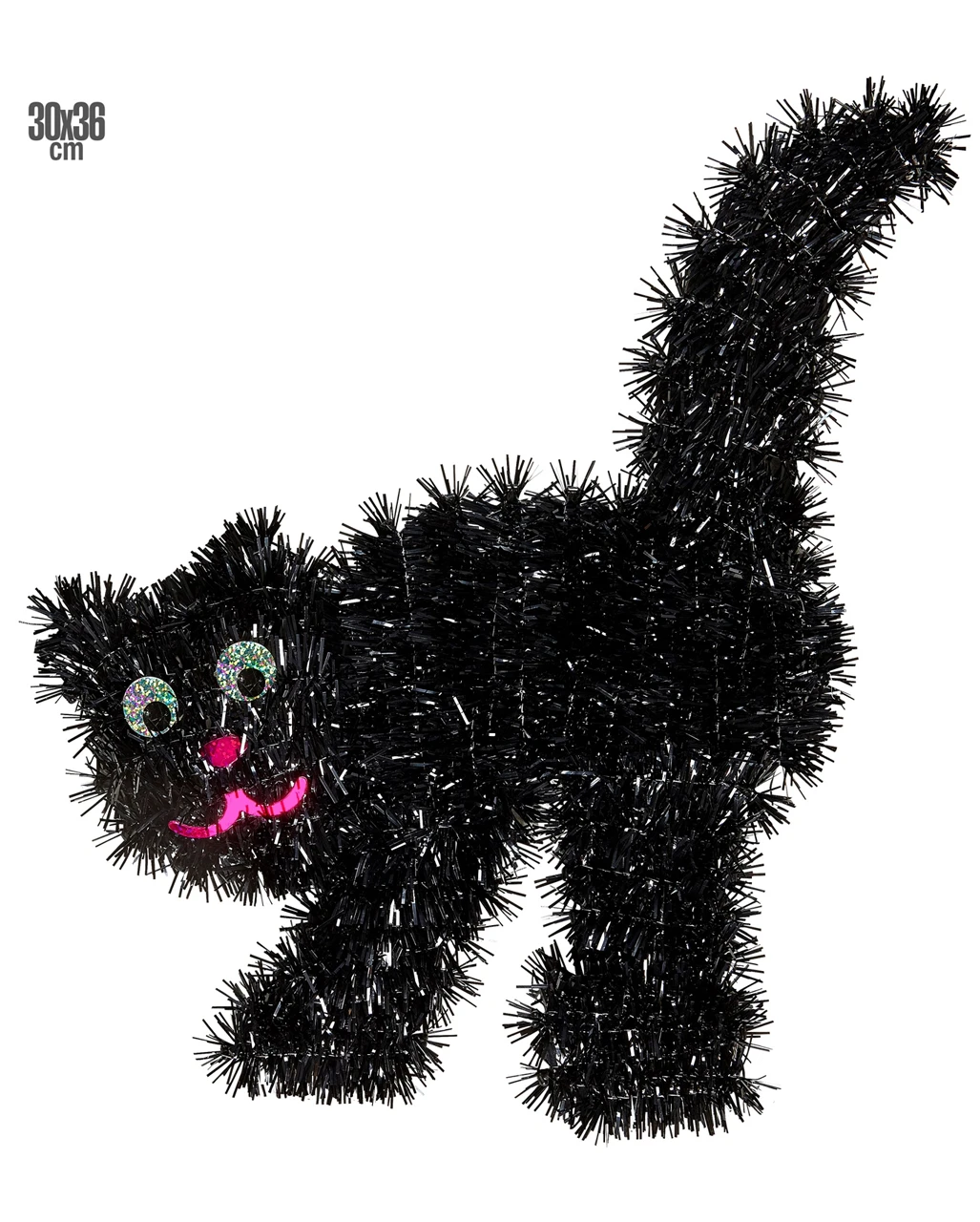 Schwarze Katze Aus Lametta 4 Schwarze Katze Aus Lametta – Bild 2