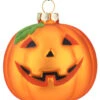 Halloween Jack O'Lantern Glas Christbaumkugel Ø7,6cm 2 Halloween Jack O'Lantern Glas Christbaumkugel Ø7,6cm -Halloween Lieferungen halloween kuerbis glas weihnachtskugel halloween und horror weihnachtsdeko jack o lantern pumpkin hanging ornament 54760