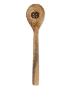 Kürbis Motiv Holzlöffel & Geschirrtuch Set -Halloween Lieferungen halloween kuerbis holzloeffel und geschirrtuch set halloween dishtowel and wooden spoon halloween deko und halloween homeware 54127 2