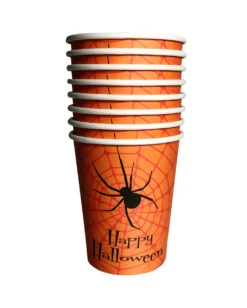 Süße Halloween Pappbecher 8 St. -Halloween Lieferungen halloween pappbecher mit gruselmotiv spinnen becher paper cups spider 26672 2