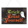 Trick Or Treaters Halloween Schild 20x30cm -Halloween Lieferungen halloween schild trick or treat yourself trick or treat yourself halloween sign 53120 03