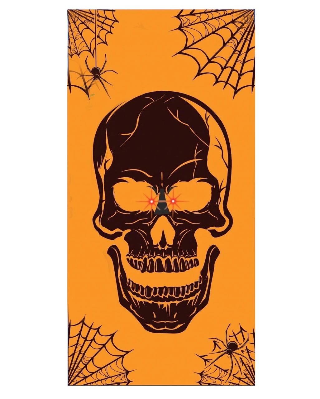 Totenschädel Türfolie Mit LED 3 Totenschädel Türfolie Mit LED